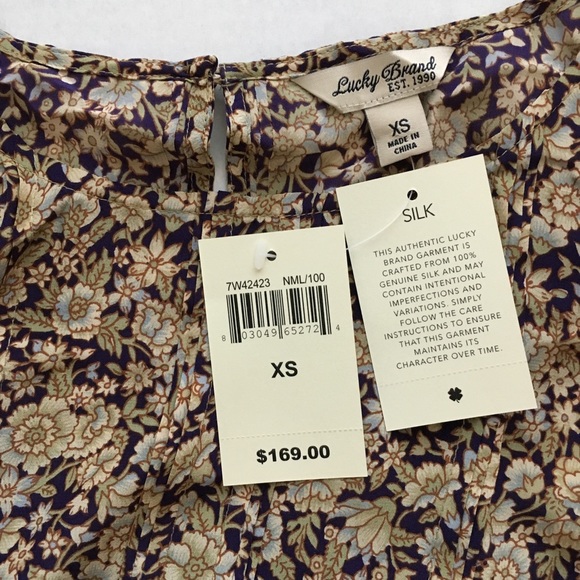 Lucky Brand Floral Border Dress NWT XS - Picture 6 of 7